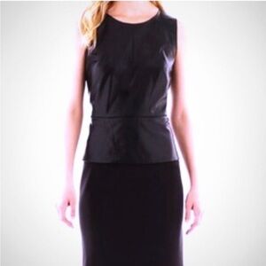 Alyx faux leather peplum top little black dress